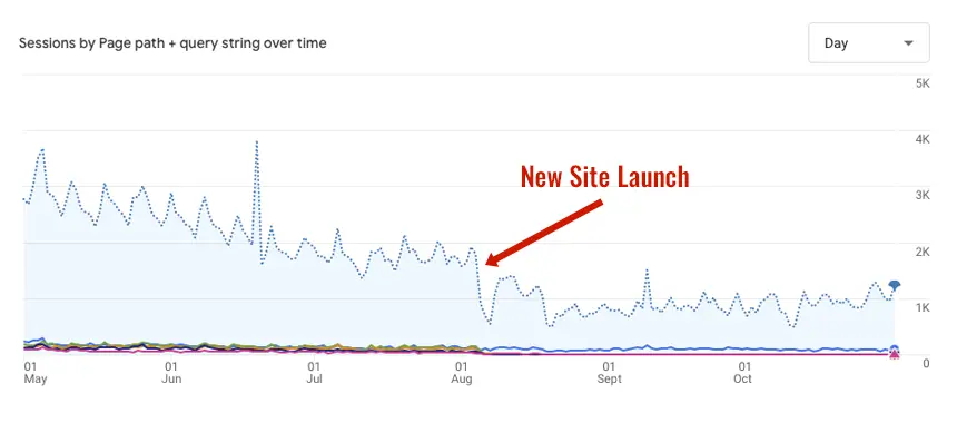 Google Analytics Traffic Drop
